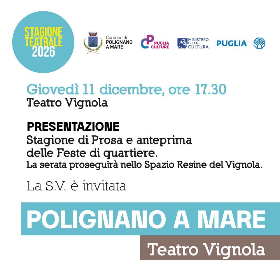 Anteprima Stagione di prosa e Feste di Quartiere